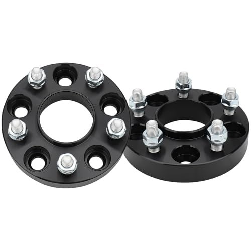 Haruma 1inch Hubcentric Wheel Spacers 78.1mm Hub Bore 5x4.5 for Hyundai Genesis Elantra Equus Sonata Tiburon Veloster Wheel Spacer with M14x1.5 Studs, 2PCS 5 lug for Kia Optima Forge Wheel Adapters - Image 1