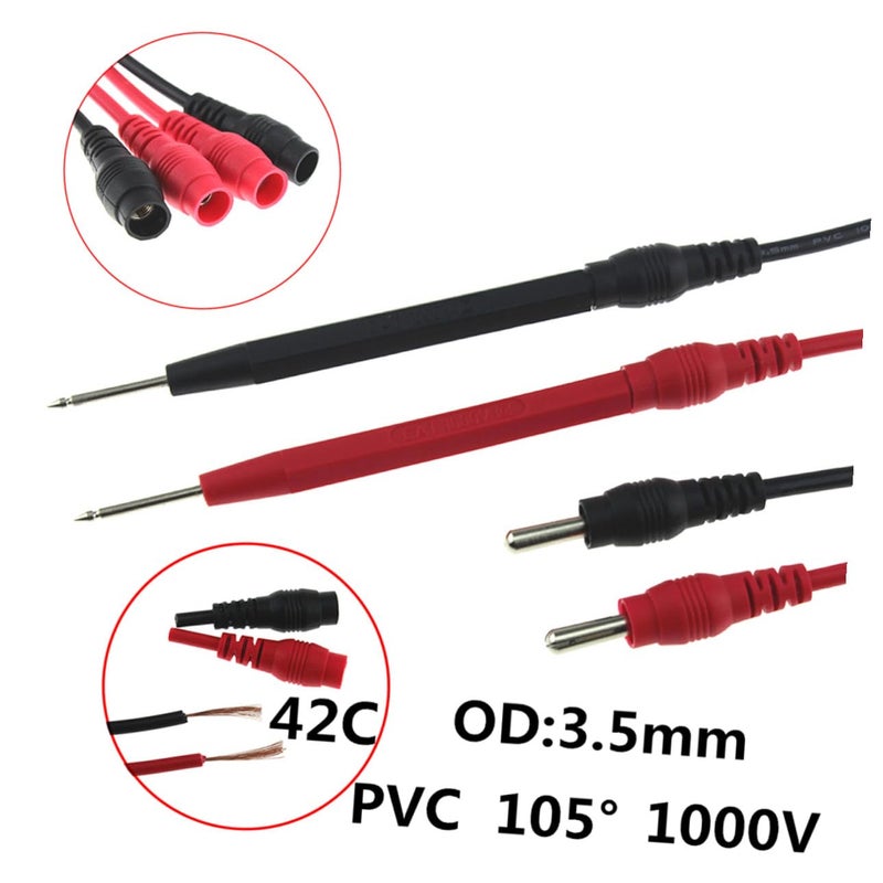 مقياس متعدد رقمي مع إضاءة خلفية لاختبار الجهد المتردد والمستمر والأوم مع مجسات مطاطية عازلة - Image 4