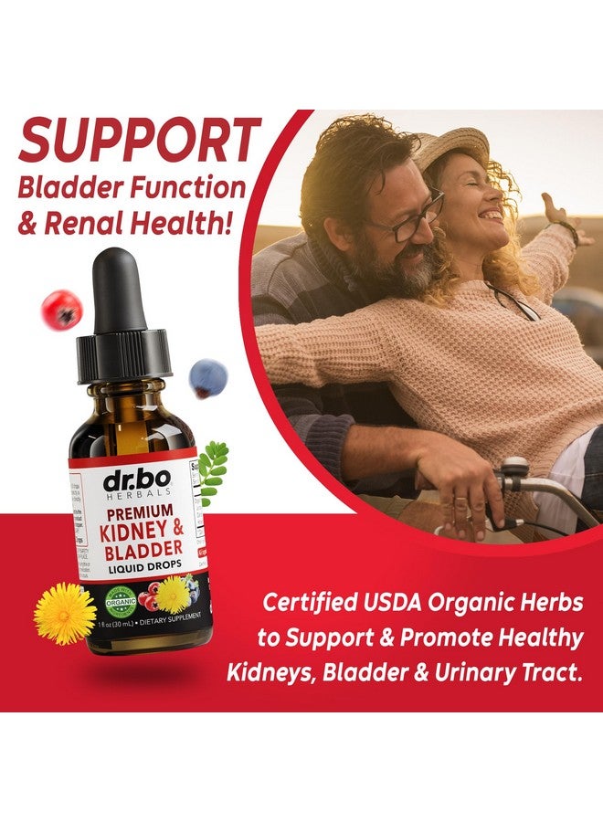 dr.bo Kidney Support Supplement Bladder Health - Organic Renal Cleanse Supplements Drops Juniper Berry Cleavers Dandelion - Renal Kidney Cleanse Detox Urinary Tract Herbal Bladder Support Flush Kidneys 1oz - Image 3