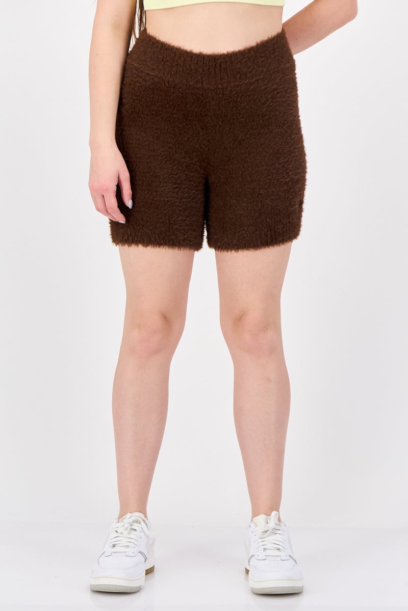 Reebok Women Sportswear Fit Outdoor Shorts, Brown - Image 1