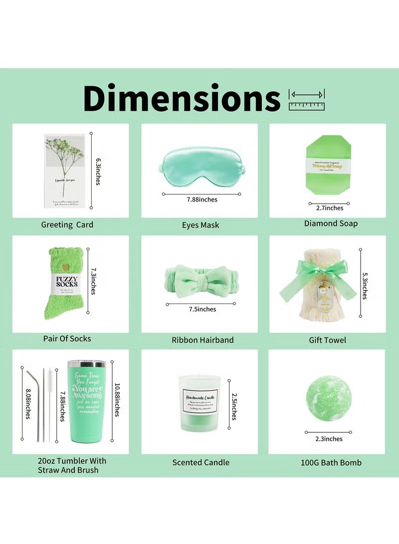 ARNOTEC Women's birthday gift box set, 11-piece surprise gift box, including aromatherapy candles, plush socks, bubble balls, soap, thermos cup, etc., a relaxing care gift for besties/moms/girlfriends/sisters - Image 2