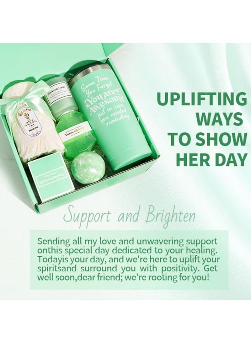 ARNOTEC Women's birthday gift box set, 11-piece surprise gift box, including aromatherapy candles, plush socks, bubble balls, soap, thermos cup, etc., a relaxing care gift for besties/moms/girlfriends/sisters - Image 3