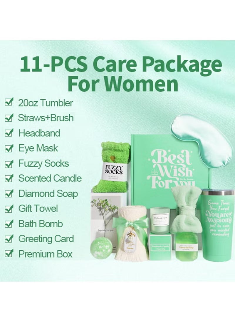 ARNOTEC Women's birthday gift box set, 11-piece surprise gift box, including aromatherapy candles, plush socks, bubble balls, soap, thermos cup, etc., a relaxing care gift for besties/moms/girlfriends/sisters - Image 4