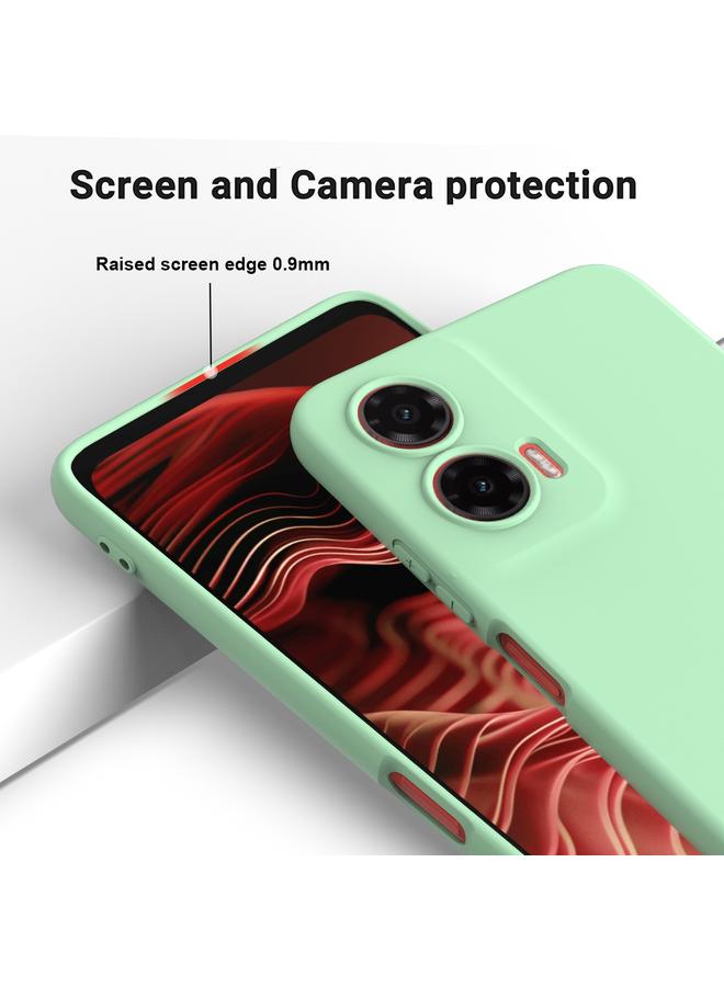 S-TOP Case For Motorola Moto G35 Pure Color Liquid Silicone Shockproof Phone Case - Image 4