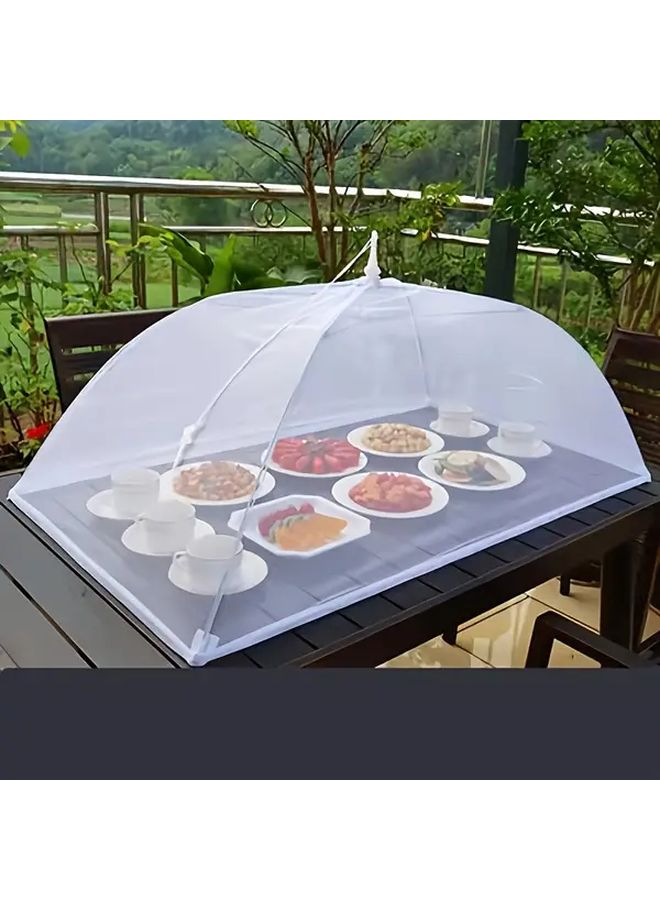 Washable Mesh Food Cover Dining Table Insect Proof Cover 16.93 by 16.93 Inch Folding Vegetable Cover for Home and Outdoor Gatherings - Image 1
