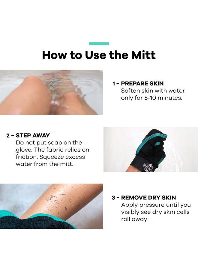 dermasuri - Deep Exfoliating Glove for Shower - Scrubbing Mitt Body Scrubber Gloves Skin Exfoliator & Eliminates Dead Skin - Keratosis Pilaris Scrub Spray Tan Remover - Korean Skincare for Body (2 Pack) - Image 1
