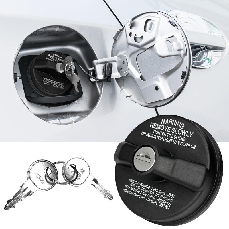 vvag Locking Gas Cap with Key Gas Cap Lock Compatible with Toyota 4Runner Tacoma Nissan GMC Honda CRV Tundra Acura Infiniti Buick Cadillac Chevy Fuel Tank Cap Lock Replacement 7730047020 10504 - Image 3
