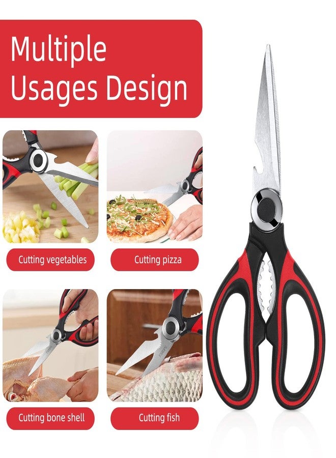 FAROPS Heavy Duty Kitchen Scissors 2-Pack, Ultra Sharp Stainless Steel Meat Shears for Spatchcocking Chicken, Poultry, Fish & Herbs, Dishwasher Safe Multi-purpose Cooking Scissors with Ergonomic Comfort Grip - Image 5