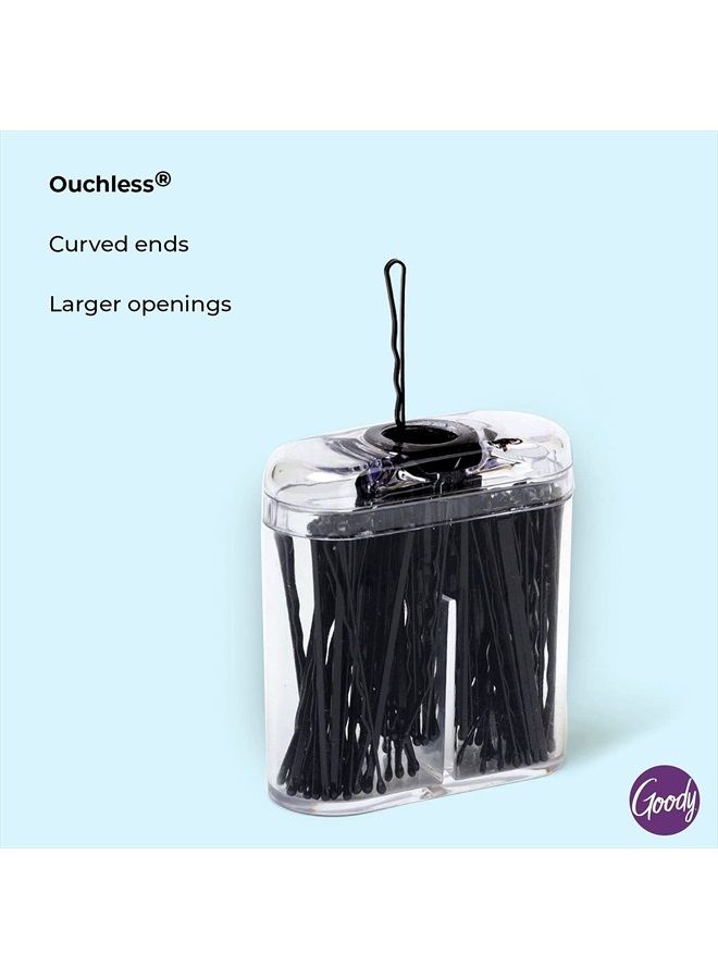 Goody علبة دبابيس الشعر جودي مع غطاء مغناطيسي - 75 قطعة، أسود - مقاومة للانزلاق وثابتة في مكانها - مناسبة لجميع أنواع الشعر - ملحقات شعر خالية من الألم للرجال والنساء والأولاد والبنات - راحة طوال اليوم - Image 3