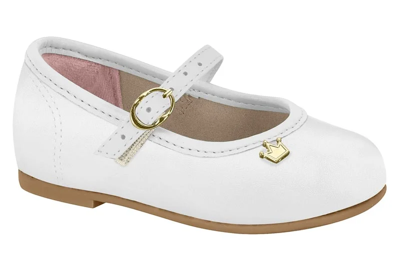 موليكينها حذاء باليرينا أبيض للبنات الصغار من موليكينها صنع في البرازيل