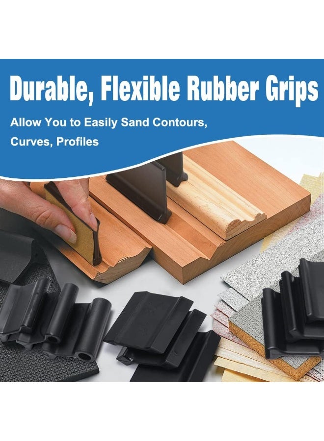 DITKOK 11 PCS Rubber Polishing Pad Flexible Contour & Angle Sanding Grips with 21 Profiles - Image 4