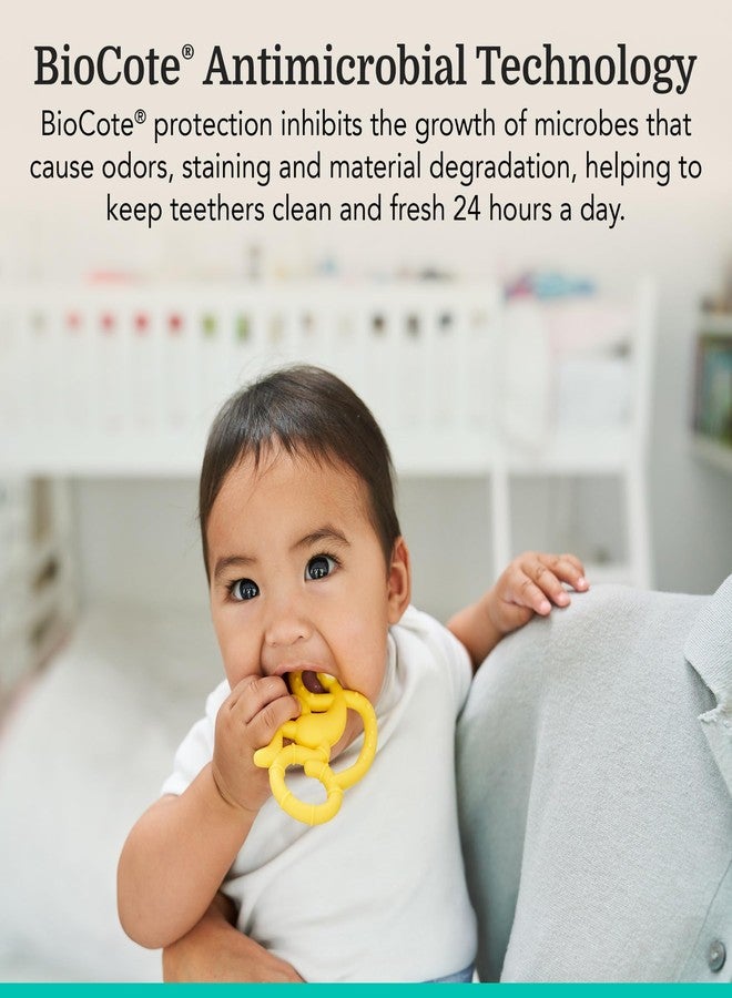 Matchstick Monkey Infant, Antimicrobial Silicone Teether, Easy to Grip, Bpa Free, 3 Months Old+, 10 Cm, Easy to Hold & Naturally Fits in Mouth, Stimulates and Massages Sore Gums, Yellow Mini Monkey - Image 5