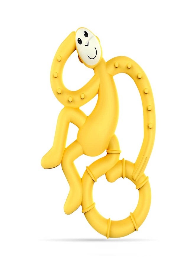 Matchstick Monkey Infant, Antimicrobial Silicone Teether, Easy to Grip, Bpa Free, 3 Months Old+, 10 Cm, Easy to Hold & Naturally Fits in Mouth, Stimulates and Massages Sore Gums, Yellow Mini Monkey - Image 1