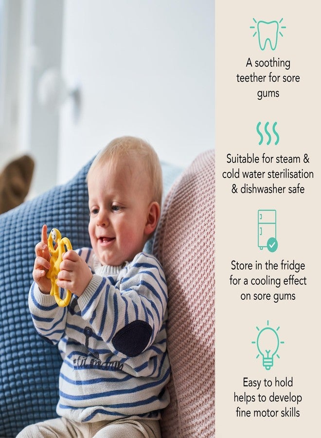 Matchstick Monkey Infant, Antimicrobial Silicone Teether, Easy to Grip, Bpa Free, 3 Months Old+, 10 Cm, Easy to Hold & Naturally Fits in Mouth, Stimulates and Massages Sore Gums, Yellow Mini Monkey - Image 4