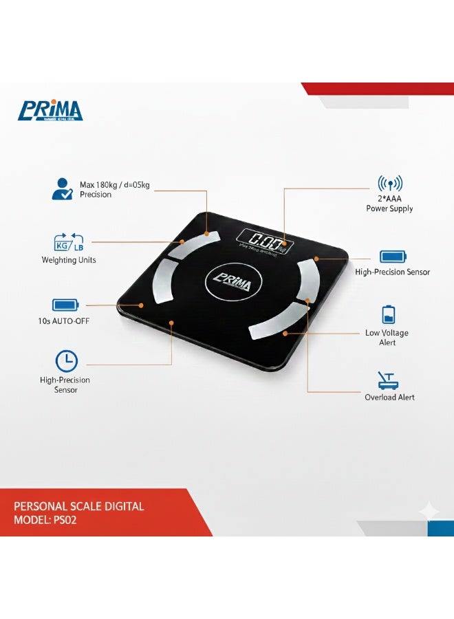 بريما ميزان PRIMA التحليلي الرقمي لمتابعة الوزن ومؤشرات الجسم بدقة عالية، يساعدك تفهم جسمك صح وتتابع صحتك اليومية بسهولة من البيت وبدون تعقيد - Image 4