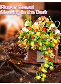 Taiahiro Creative Mini Building Blocks Flowers House with LED Light  - Image 5
