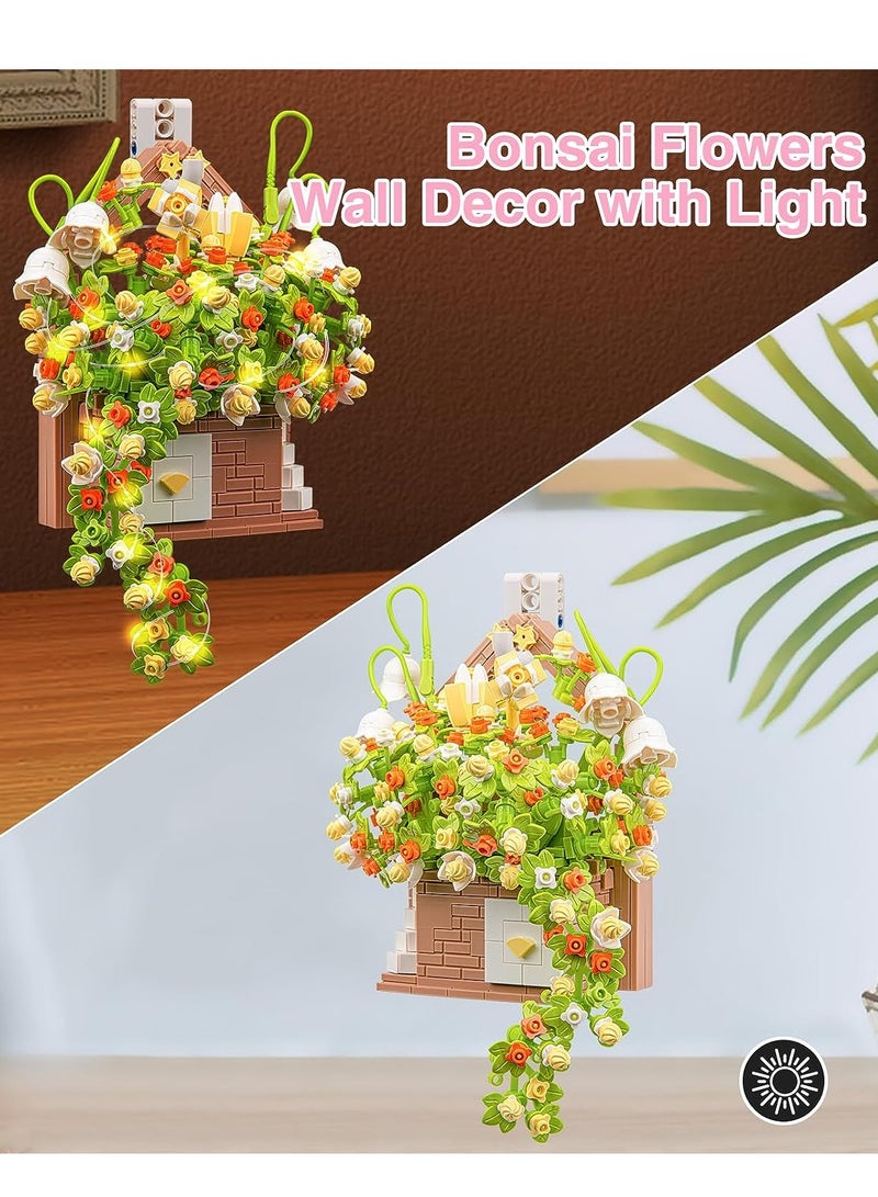 Taiahiro Creative Mini Building Blocks Flowers House with LED Light - Image 2