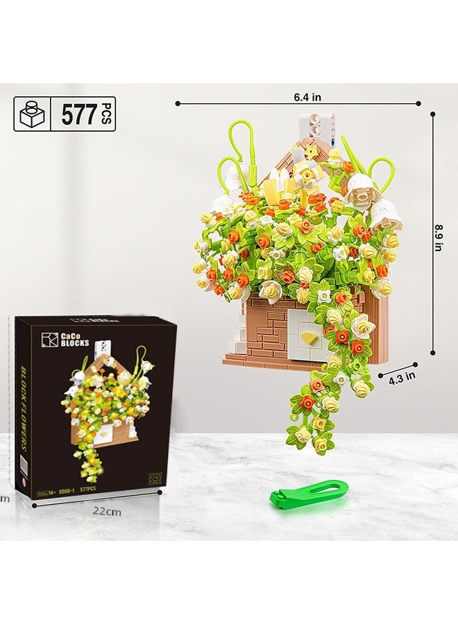 Taiahiro Creative Mini Building Blocks Flowers House with LED Light - Image 4