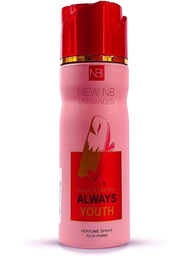 NEW NB Unbranded French Crystal Always Youth Deodorant Spray for Women – 200ml | Fresh, Elegant Scent - Image 1