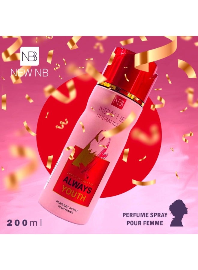 NEW NB Unbranded French Crystal Always Youth Deodorant Spray for Women – 200ml | Fresh, Elegant Scent - Image 4
