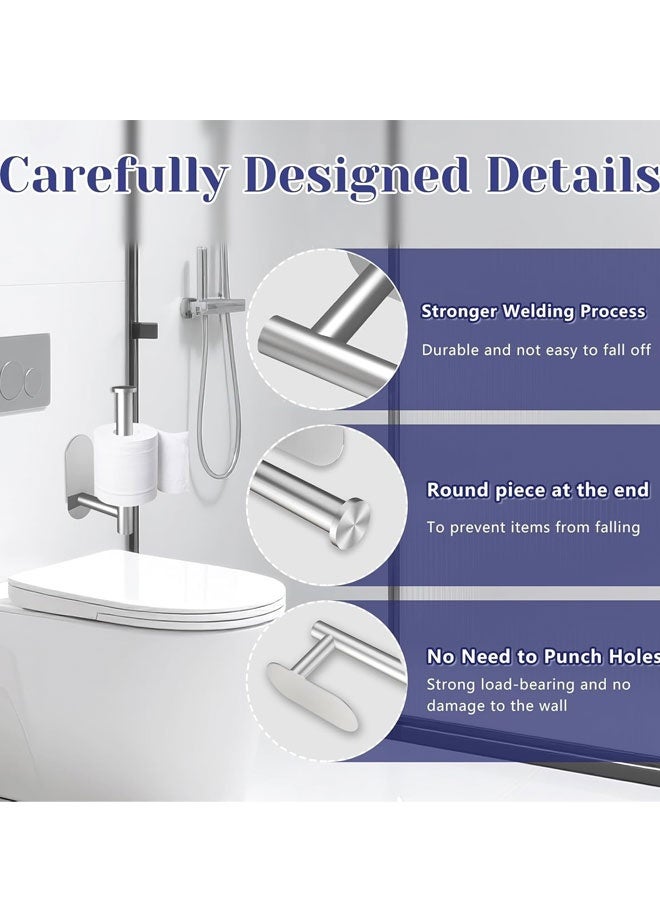 WangPangZi Toilet Paper Holder Self Adhesive, Premium Thicken SUS304 Stainless Steel Rustproof Adhesive Toilet Roll Holder no Drilling for Bathroom, Kitchen, Washroom - Image 5