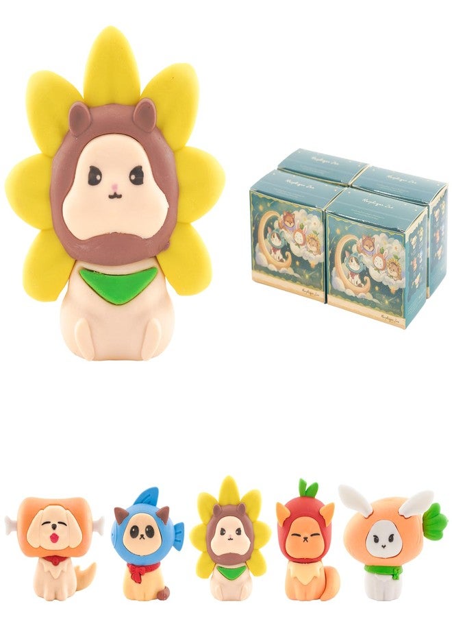 Clock King Morphique Zoo Series - Animal Eraser Blind Boxes, 4Pcs Blind Boxes, Erasable Puzzle Cute Figures, Desktop Pets for Kids, Classroom Rewards, Back to School Supplies, Party Gifts. - Image 1