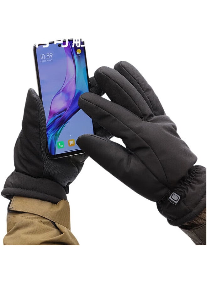JD.com Jingzao Cycling Gloves, Winter Warm, Windproof, Cold-Resistant, Fleece-Lined, For Motorcycles, Electric Bicycles, Skiing, Men And Women, Touchscreen Compatible, Size L - Image 1