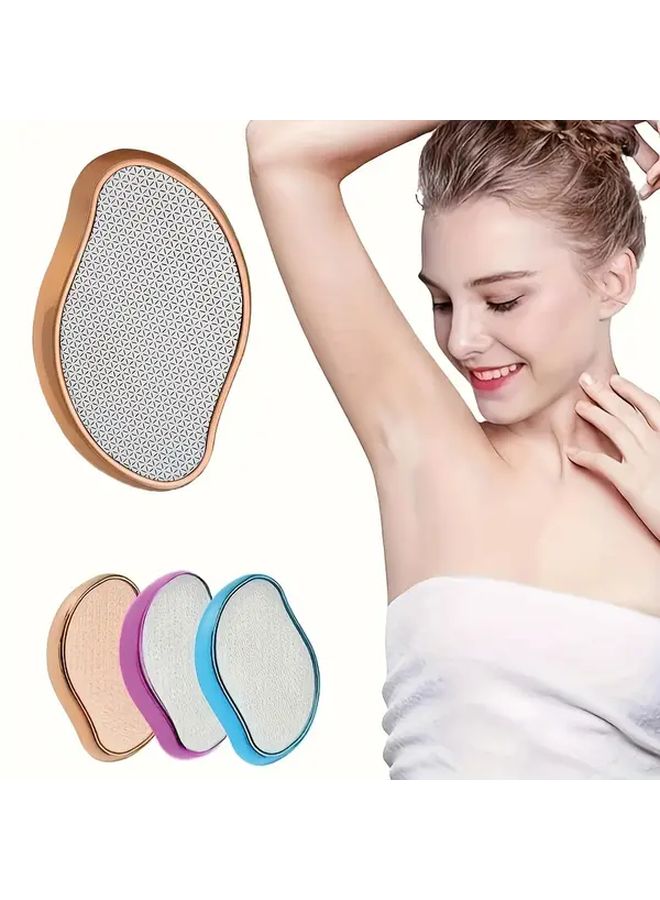 Blue Reusable Hair Eraser Exfoliating Body Hair Removal Tool For Arms Legs Back - Image 1