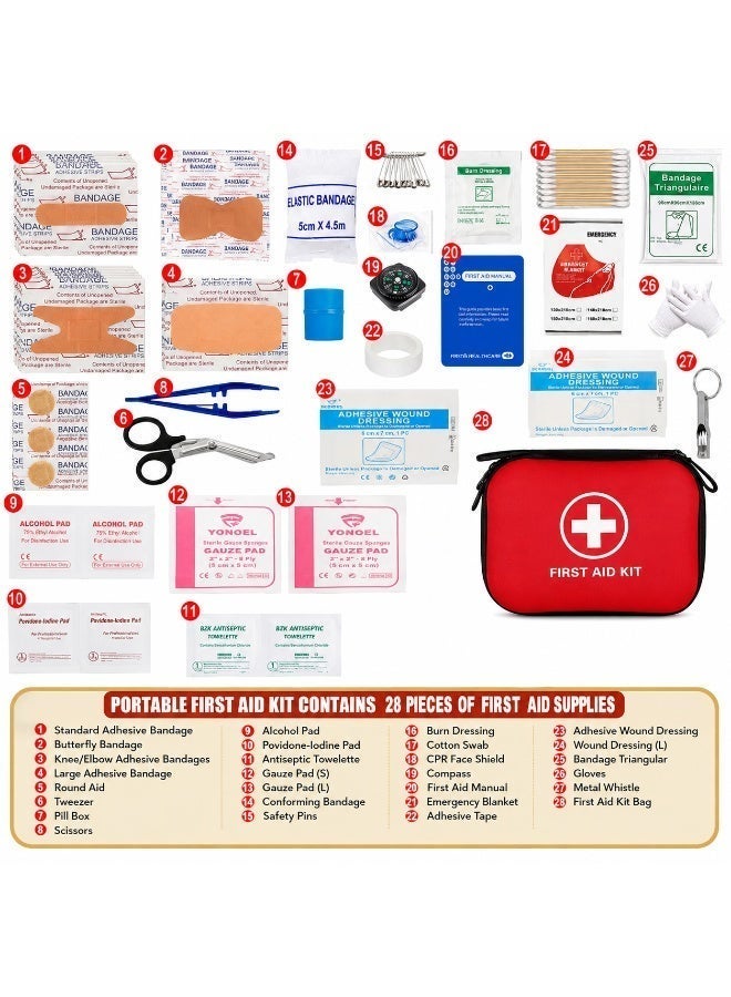 LA LUSH 200-Piece First-Aid-Kit / First Aid Box for Car, Home, Travel, Camping, Businesses, Compact Waterproof Hard Case, Public Emergency Medical Kits – Ideal for Survival, Vehicle, Boat, Sports, Hiking and Office. - Image 3