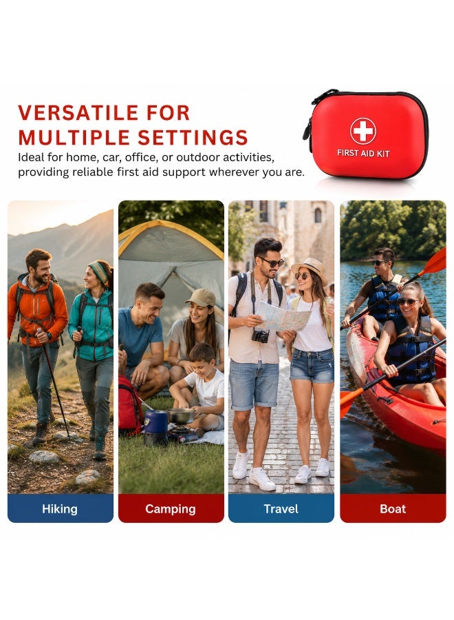 LA LUSH 200-Piece First-Aid-Kit / First Aid Box for Car, Home, Travel, Camping, Businesses, Compact Waterproof Hard Case, Public Emergency Medical Kits – Ideal for Survival, Vehicle, Boat, Sports, Hiking and Office. - Image 4