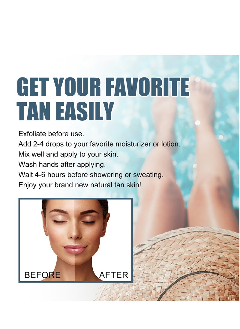 West&Month Self Tanning Drops Body Face Self Tanner Sunless Self Tanning Water  - Image 2