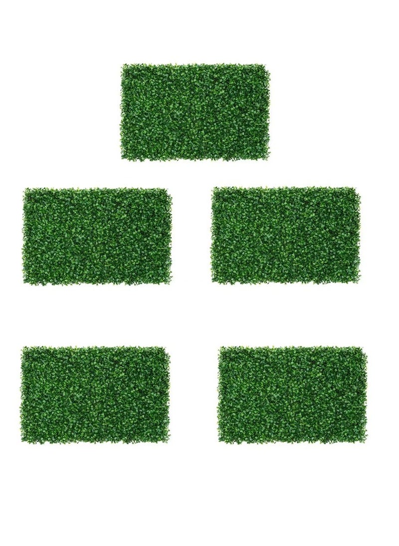 LINGWEI Artificial Hedge Fence Privacy Screen Lawn for Indoor Outdoor Wall Floor Decoration Realistic Green Plants Garden Decor Boxwood(5pcs)  - Image 1