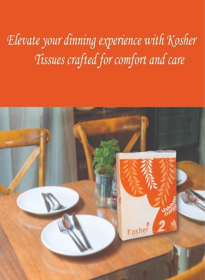 Kosher Tissue Paper Napkins/Dinner Napkin | Pack of 4 | 2 Ply Premium Table & Dinner Napkins | 50 Sheets per Pack | Soft, Absorbent, Lint Free & Eco Friendly - Image 5