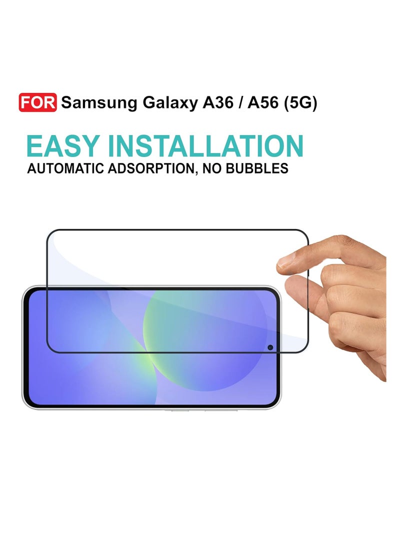 Samsung Galaxy A56 / A36 ESD Anti Static 9H Premium Tempered Glass Screen Protector With Black Frame