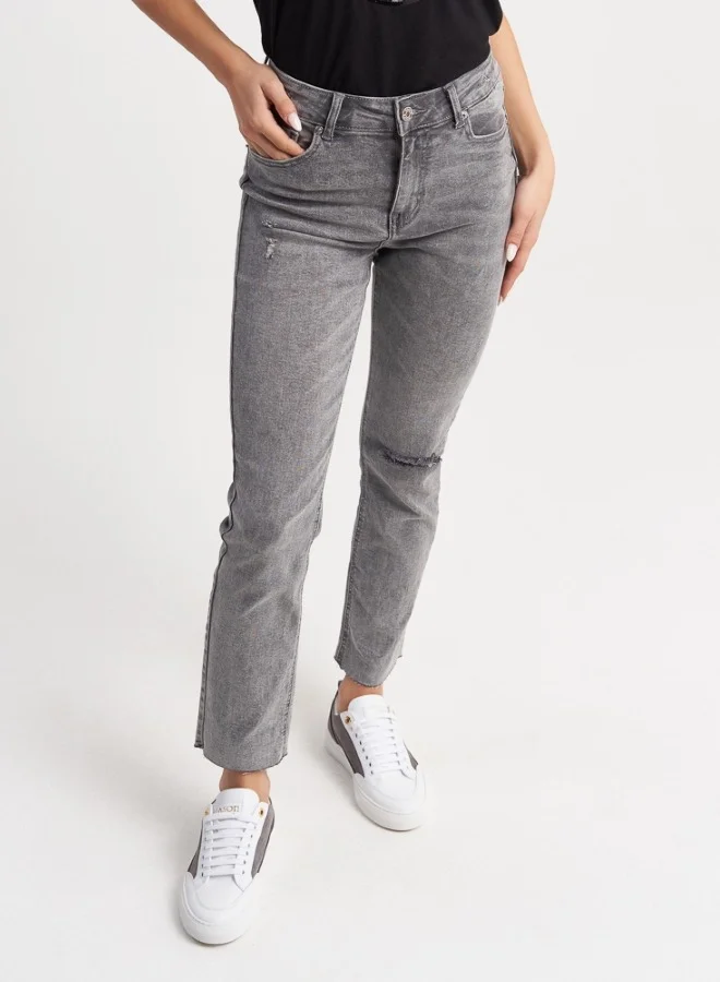 هايليز Gray Washed Slim-Fit Jeans