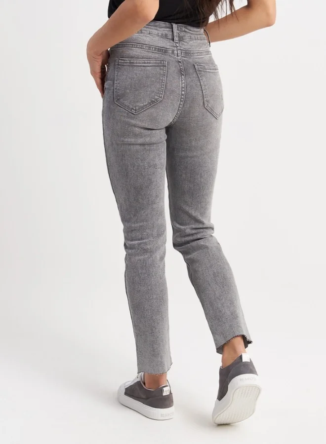 هايليز Gray Washed Slim-Fit Jeans