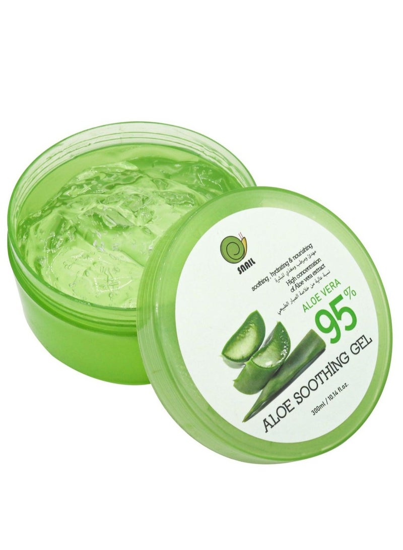 SNAIL 2-Piece Snail Aloe Vera 95 % Soothing , Hydrating & Nourishing 300*2ml - Image 3