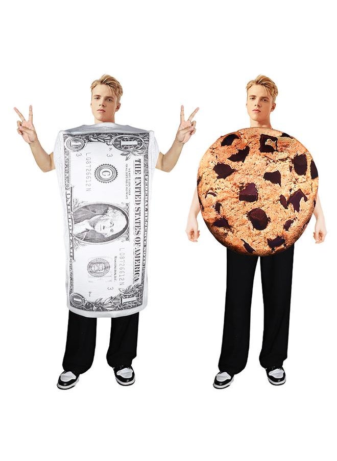 Bluejw - Halloween Funny Mona Lisa Cos Costume Mural Costume Activity Performance Jumpsuit Composite Sponge - Image 1