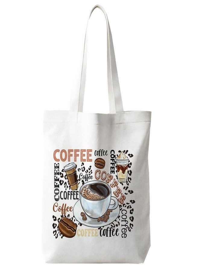 JINYO Coffee Lover Gift Ideas Canvas Tote Bag, Coffee Drinkers Gift Tote Bags for Women, Barista Gifts Reusable Grocery Bags Shopping Bag - Image 1