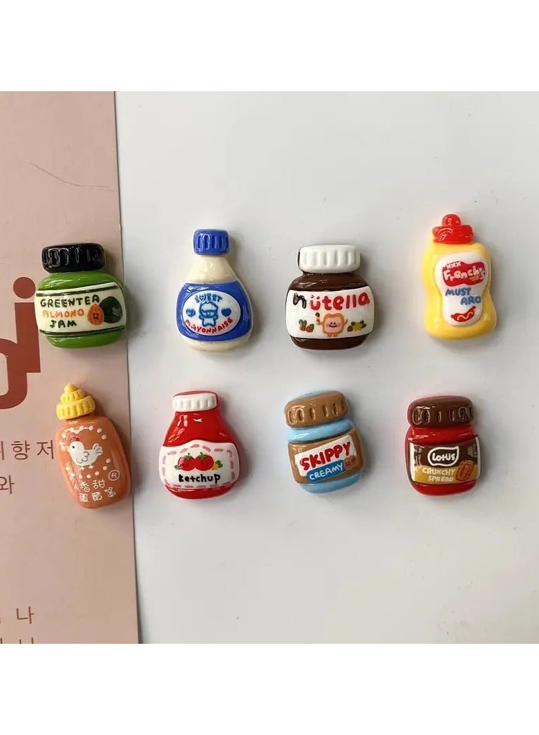 Goolsky 8pcs fridge magnets, Cartoon DIY fridge magnets, Cute decorative fridge magnets, DIY phone case decorations, personalized fridge magnets for kitchen office Whiteboard lockers and dishwashers, kitchen decor, home decor  - Image 1