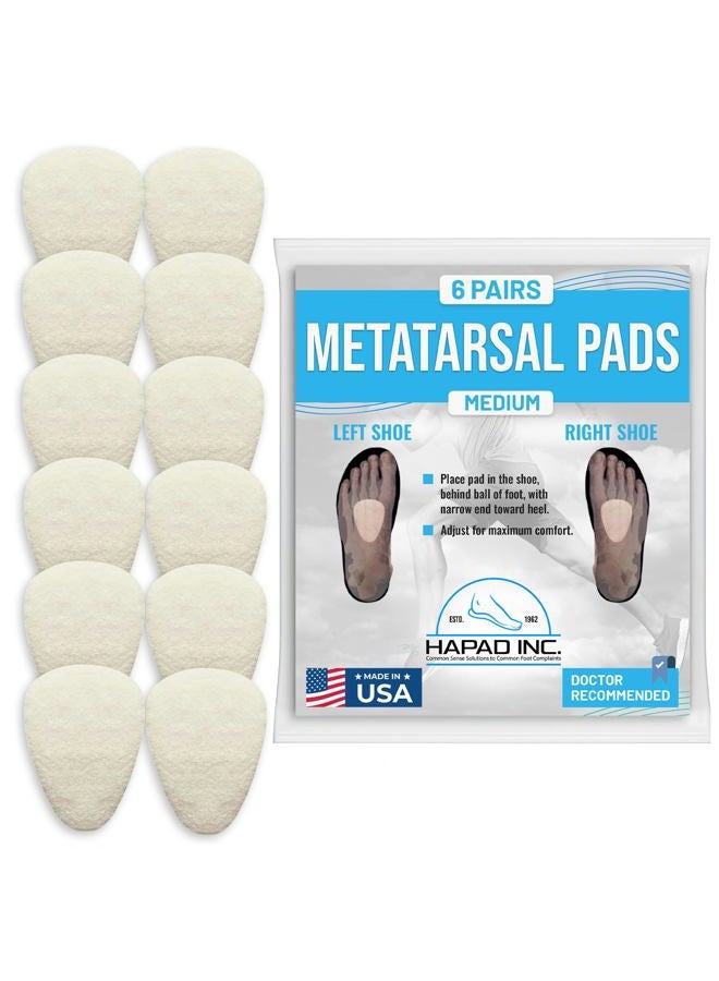 Hapad Metatarsal Foot Pain Relief Cushion, Foot Pads and Shoe Inserts Orthotics for Metatarsalgia Topical Pain Relief, Ball of Foot Cushion and Insoles for Morton's Neuroma, Medium, White - Image 1