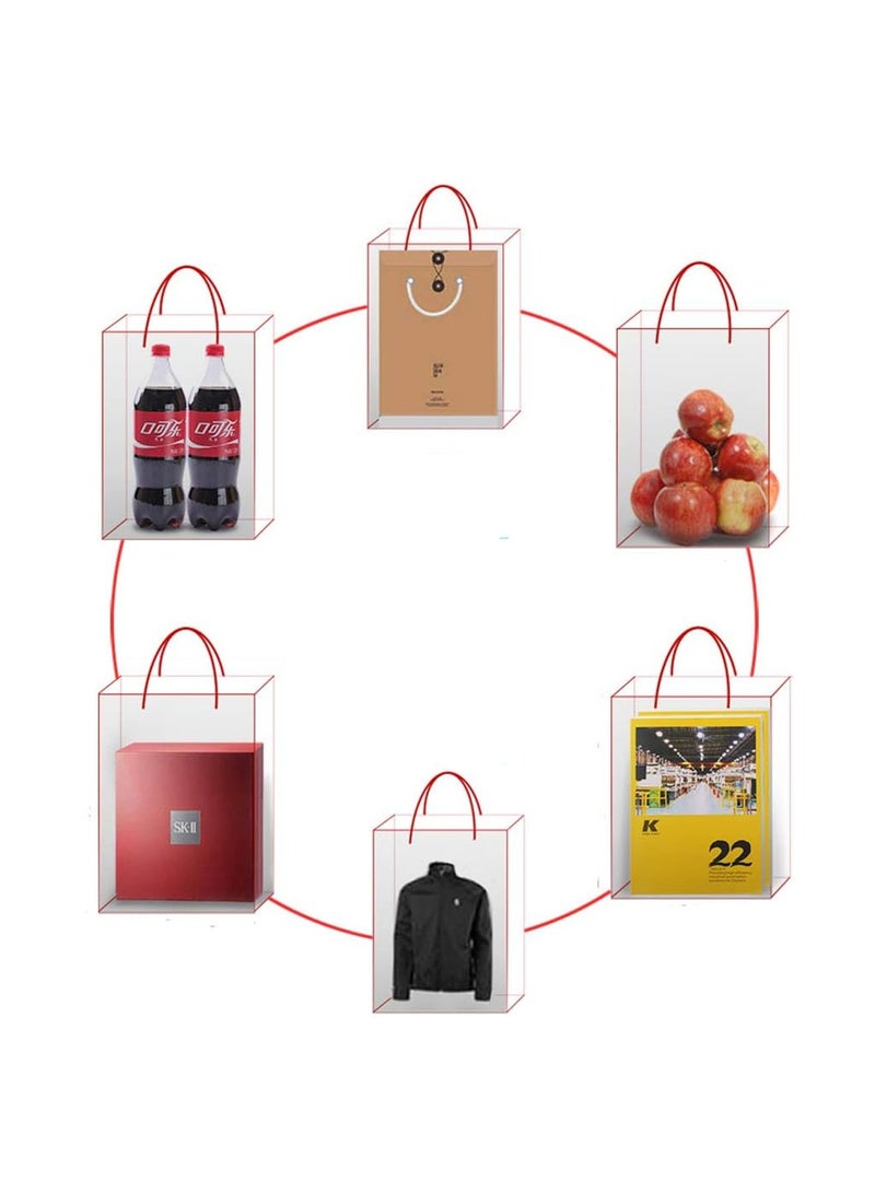 PARTY FUN Elegance Paper Gift Bags - Set of 10pcs, 12x25x33.5cm: Timeless Packaging for Special Celebrations White Color  - Image 5