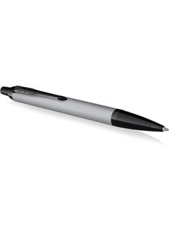 PARKER Im Ballpoint Pen Matte Grey With Black Trim Medium Point With Blue Ink Refill Gift Box  - Image 1