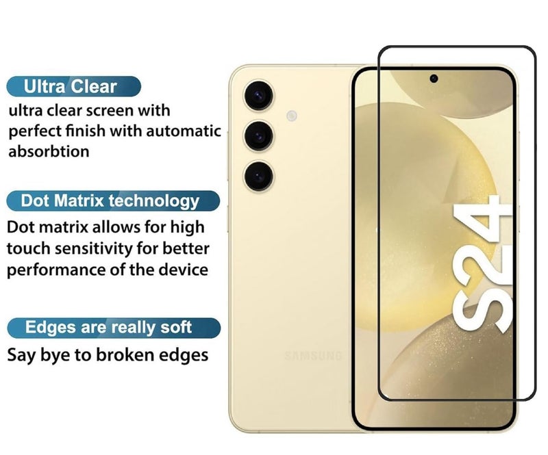 OpenTech ® Military-Grade Tempered Glass Screen Protector Compatible for Samsung Galaxy S24 5G / Samsung Galaxy S25 5G with Edge to Edge Coverage and Easy Installation kit - Image 3