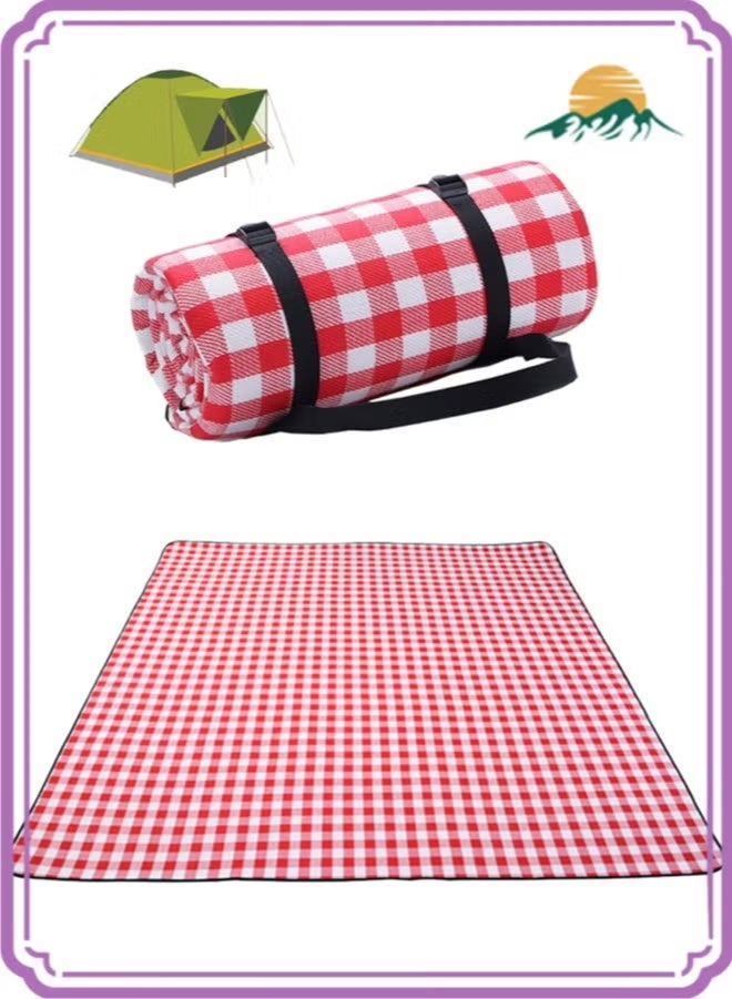 APEX 200 CM Foldable Picnic Blanket Waterproof Beach Picnic Blanket Outdoor Portable Picnic Mats for Camping Family Park Garden with Disposable Picnic Mats - Image 1