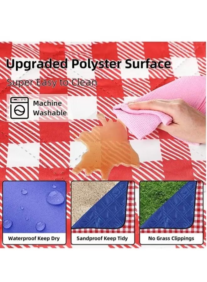 APEX 200 CM Foldable Picnic Blanket Waterproof Beach Picnic Blanket Outdoor Portable Picnic Mats for Camping Family Park Garden with Disposable Picnic Mats - Image 3