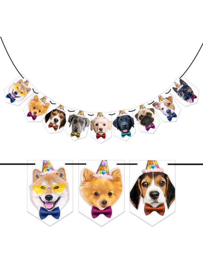 WOBBOX Dog Birthday Decoration Bunting Banner, Dog Birthday Accessories Decoration (Design 7) - Image 1