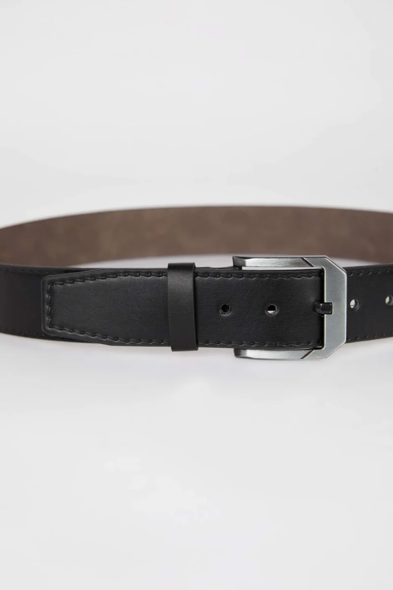 Defacto  Man Rectangle Clasp Faux Leather Denim Belt for Men | Best Price UAE