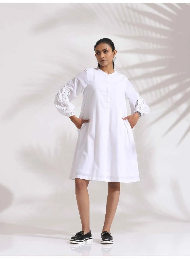 trueBrowns Eyelet Sleeve Dress