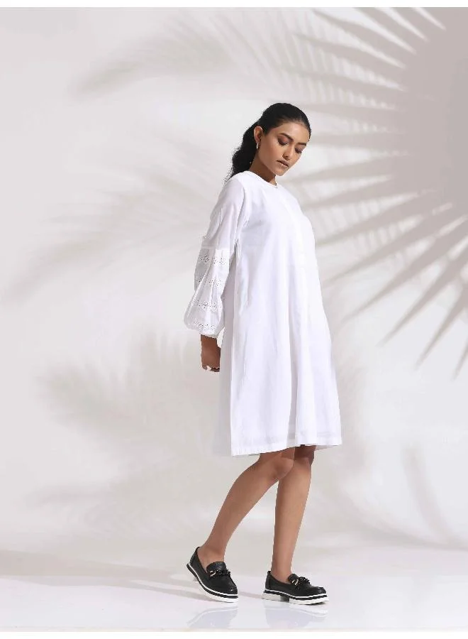 trueBrowns Eyelet Sleeve Dress